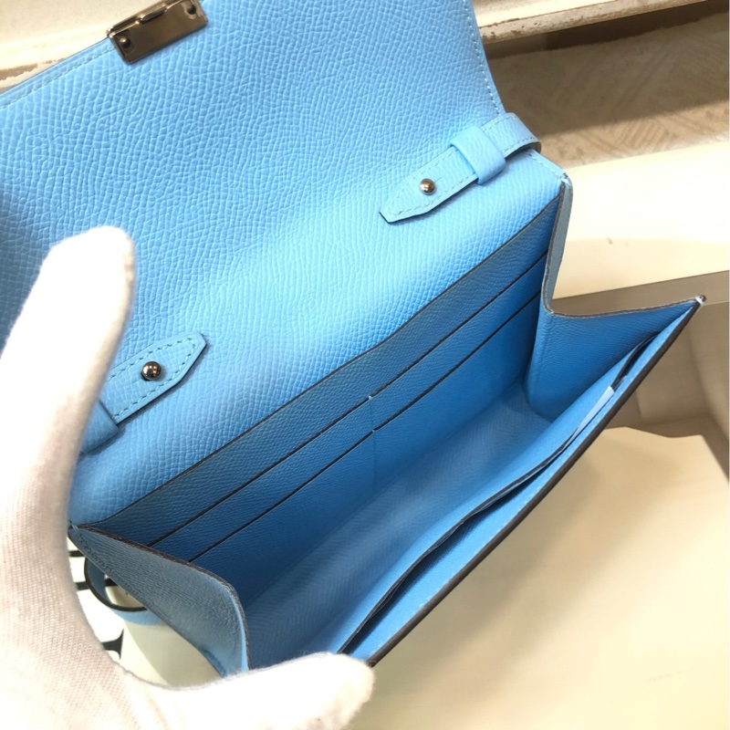 Hermes 糖果蓝7N色Clic16 斜挎包D刻-7