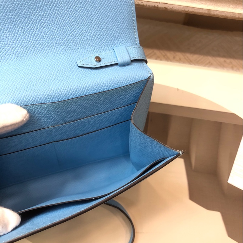 Hermes 糖果蓝7N色Clic16 斜挎包D刻-8