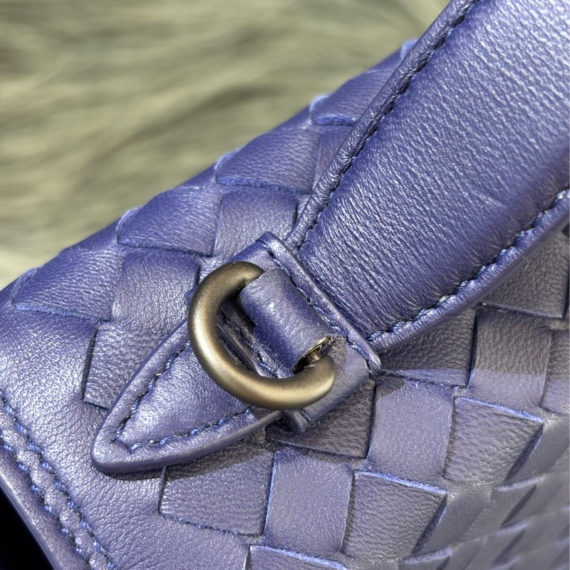 BOTTEGA VENETA BV 522922 閃電藍色 編織 霧黑鍊 手提包 肩背包 斜背包 學院包 相機包-6