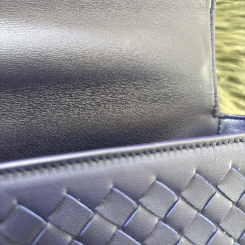 BOTTEGA VENETA BV 522922 閃電藍色 編織 霧黑鍊 手提包 肩背包 斜背包 學院包 相機包-16