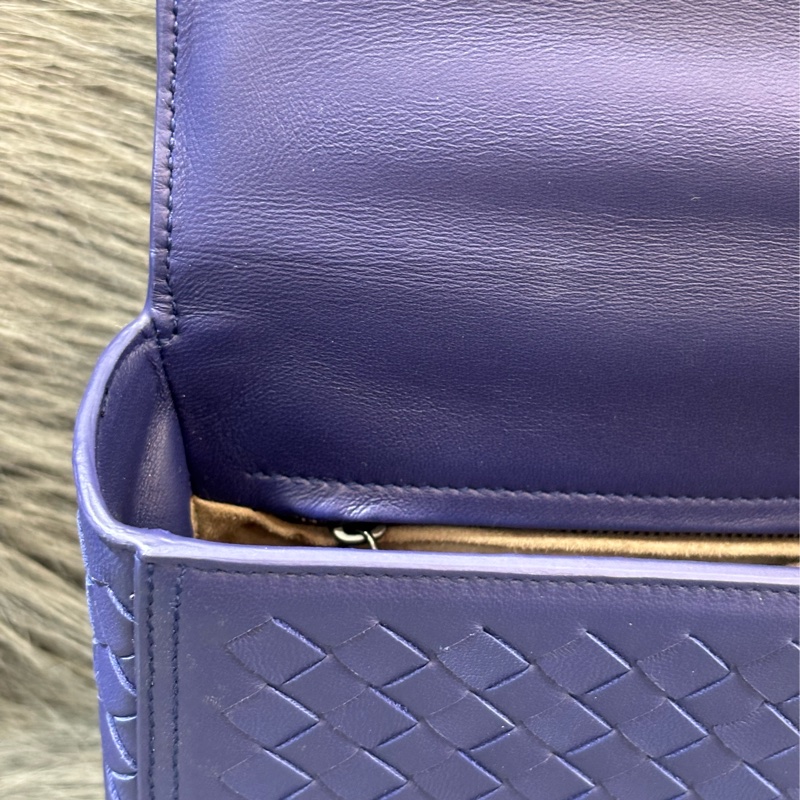 BOTTEGA VENETA BV 522922 閃電藍色 編織 霧黑鍊 手提包 肩背包 斜背包 學院包 相機包-22