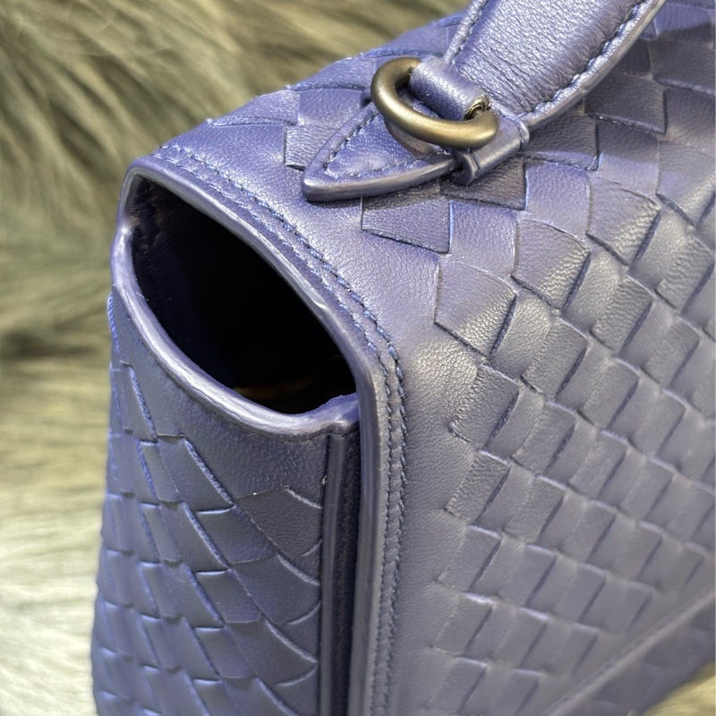 BOTTEGA VENETA BV 522922 閃電藍色 編織 霧黑鍊 手提包 肩背包 斜背包 學院包 相機包-23