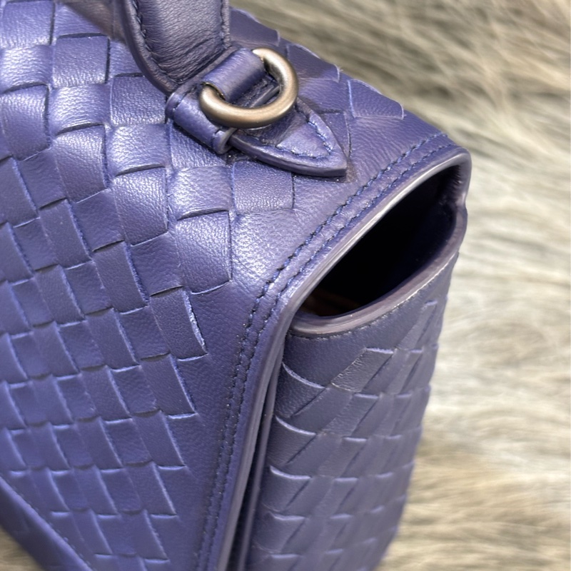 BOTTEGA VENETA BV 522922 閃電藍色 編織 霧黑鍊 手提包 肩背包 斜背包 學院包 相機包-24