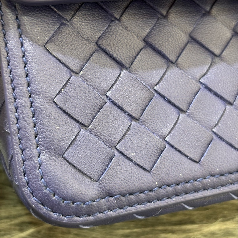 BOTTEGA VENETA BV 522922 閃電藍色 編織 霧黑鍊 手提包 肩背包 斜背包 學院包 相機包-26