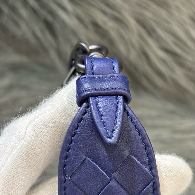 BOTTEGA VENETA BV 522922 閃電藍色 編織 霧黑鍊 手提包 肩背包 斜背包 學院包 相機包-39