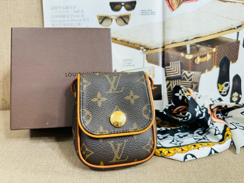 售二手 真品 LVM60018 vintage 老花迷你 豆豆包 口紅包 小包 斜背包-10