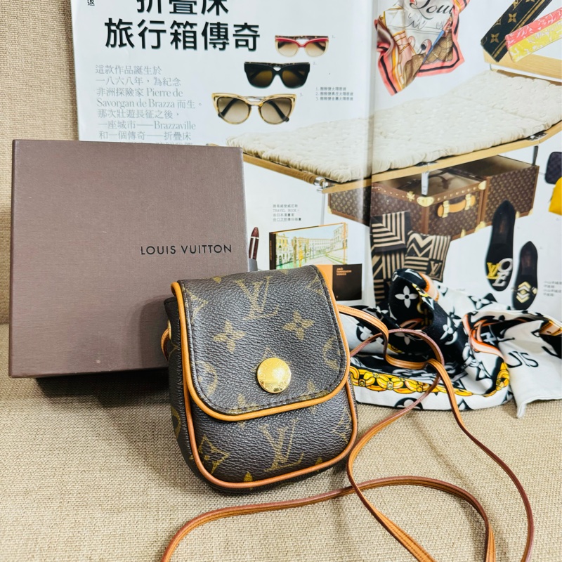 售二手 真品 LVM60018 vintage 老花迷你 豆豆包 口紅包 小包 斜背包-15