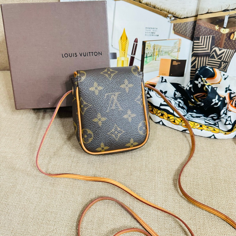 售二手 真品 LVM60018 vintage 老花迷你 豆豆包 口紅包 小包 斜背包-28
