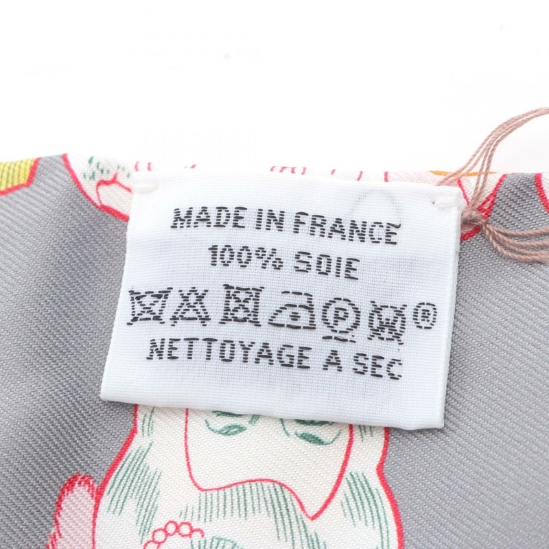 HERMES Twilly DRESSE CODE 圍巾 絲綢 灰色 多色 二手 女士-2