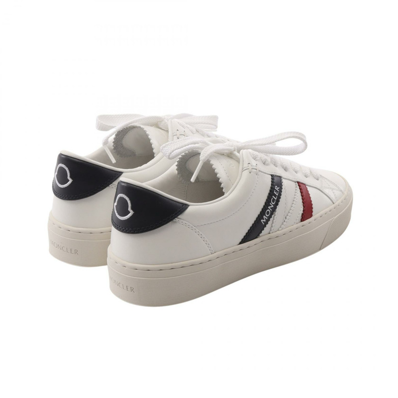 MONCLER MONACO2 運動鞋 4M00160M449600138 皮革白色海軍藍紅色新款女款 #38-1