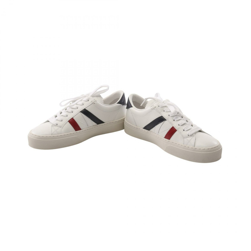 MONCLER MONACO2 運動鞋 4M00160M449600138 皮革白色海軍藍紅色新款女款 #38-2