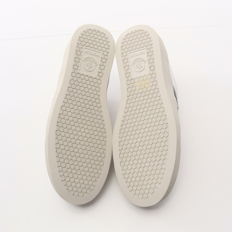 MONCLER MONACO2 運動鞋 4M00160M449600138 皮革白色海軍藍紅色新款女款 #38-3