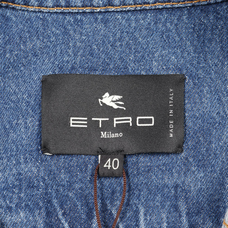ETRO 女款棉質藍色牛仔外套 #40-2