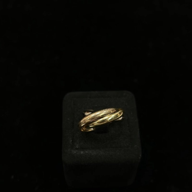 CARTIER 55碼Trinity三環戒指 98新-3