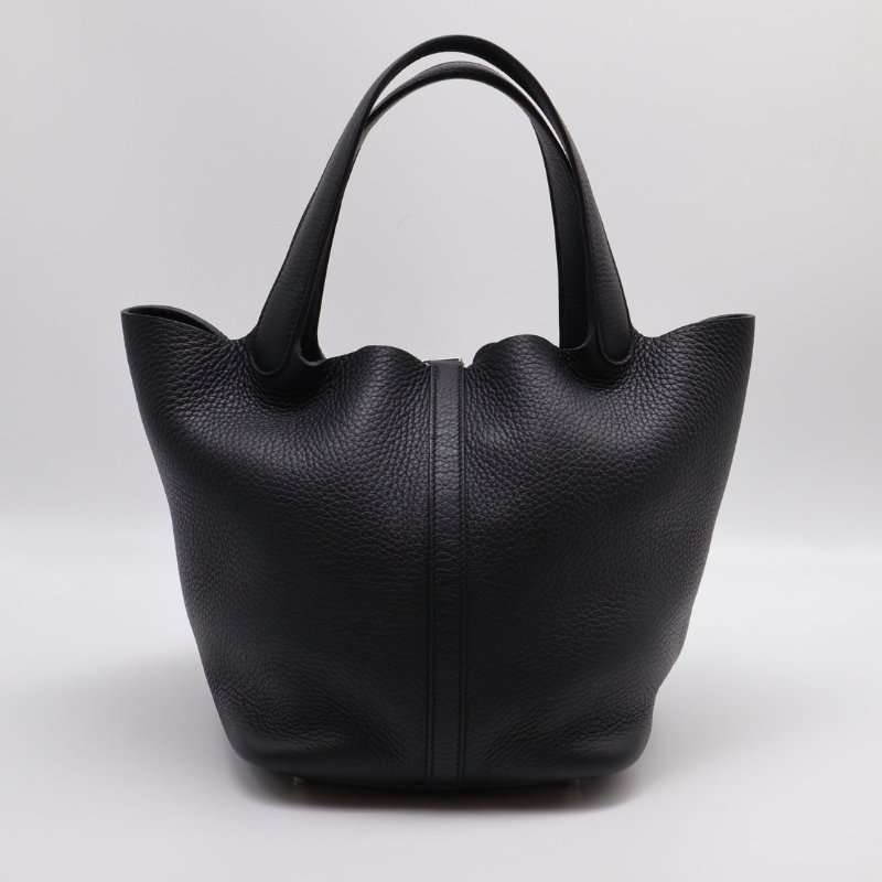 HERMES Picotin 22 - 黑銀-1