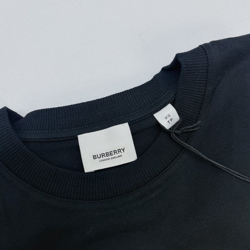 BURBERRY 全新格紋簍空戰馬XS號T恤-4