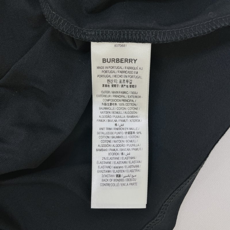 BURBERRY 全新格紋簍空戰馬XS號T恤-5