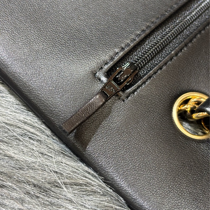 CHANEL A01112 25 COCO CF 黑色羊皮 金鍊 肩背包 口蓋包-54