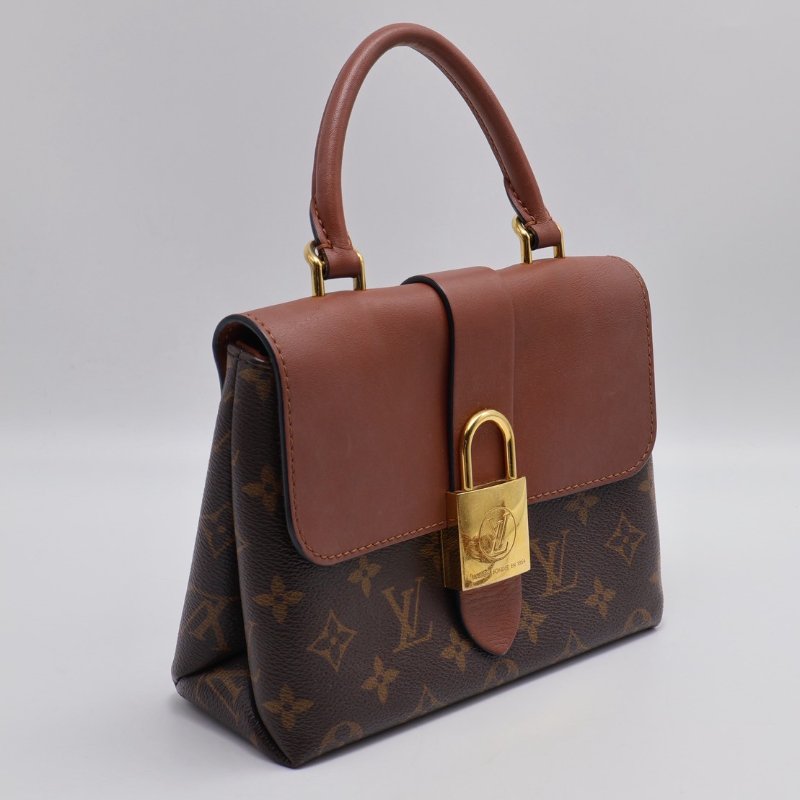 LOUIS VUITTON Locky BB鎖頭包 - 老花拚焦糖棕-6