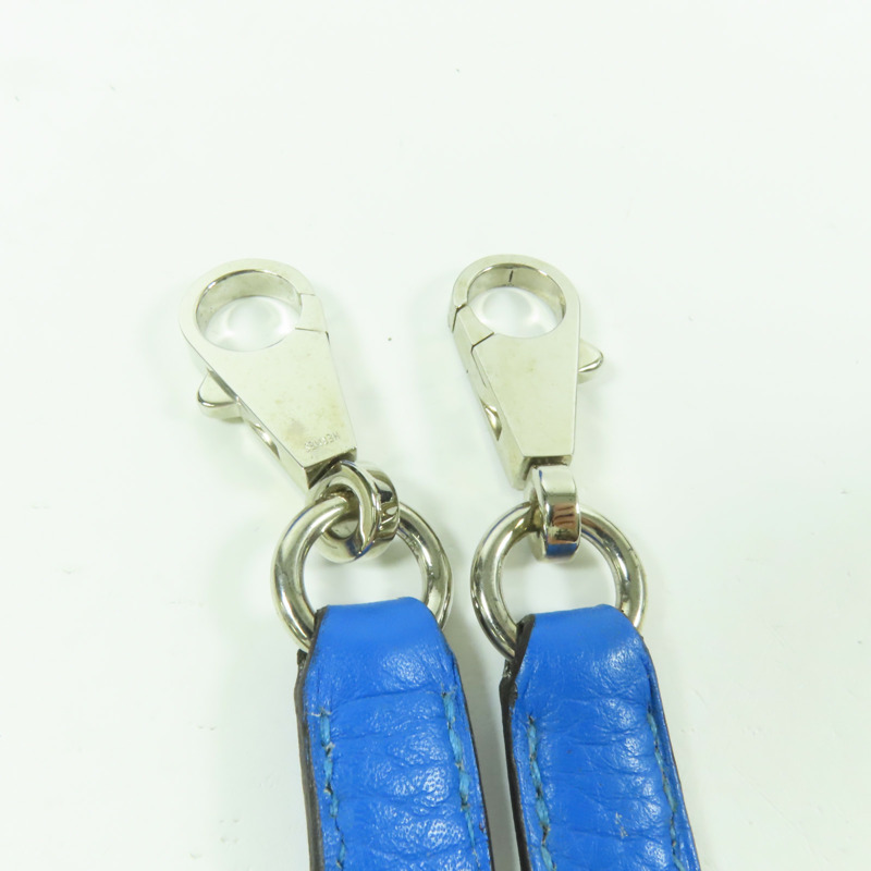HERMES Clemence皮革Bolide 31銀扣手挽肩背兩用袋/Bleu Zanzibar-7