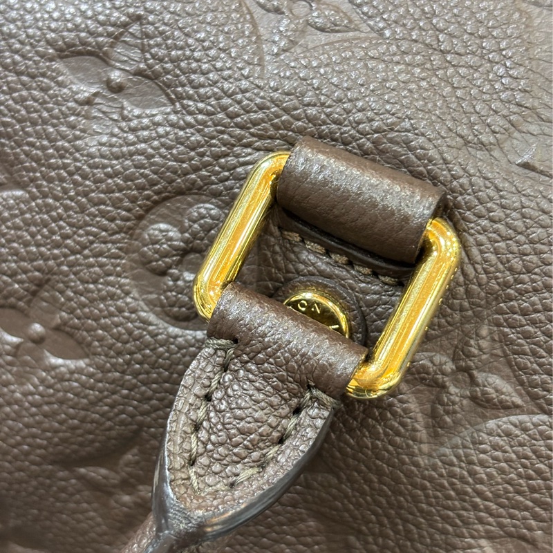LV M40761 SPEEDY25 咖啡色荔枝皮 原花老花字紋 手提包波士頓包斜背包肩背包 美品-29