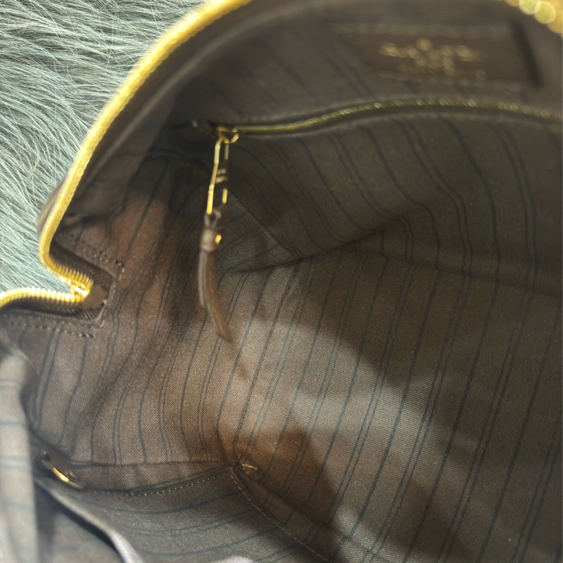 LV M40761 SPEEDY25 咖啡色荔枝皮 原花老花字紋 手提包波士頓包斜背包肩背包 美品-49