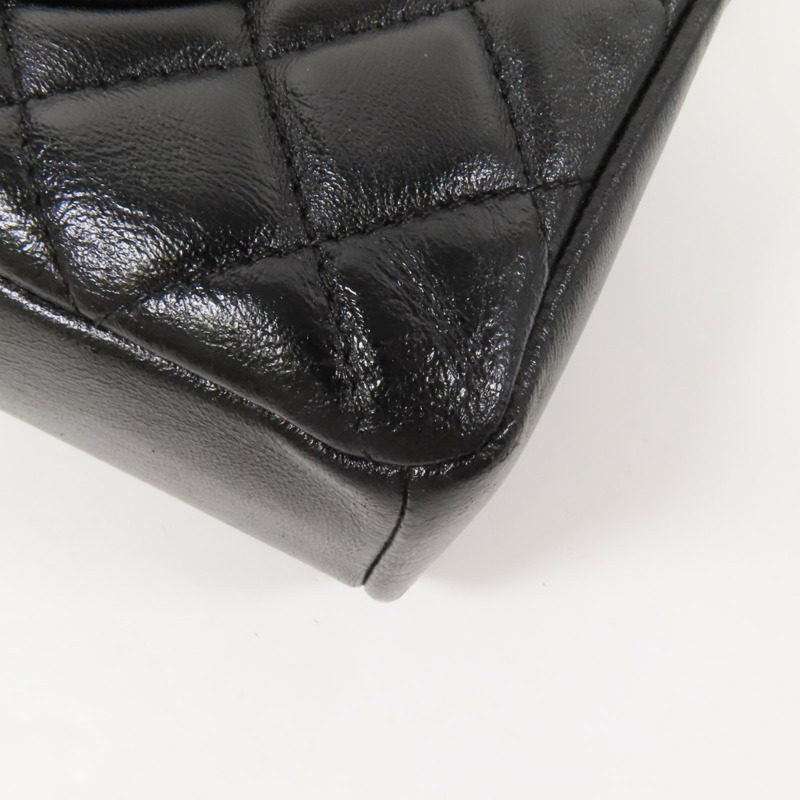 CHANEL 牛皮皮革Chain Shoulder金扣肩背袋-12