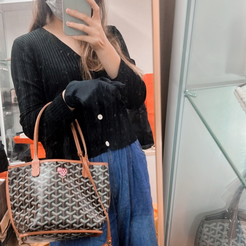 Goyard anjou mini tote 愛心老花托特包-16