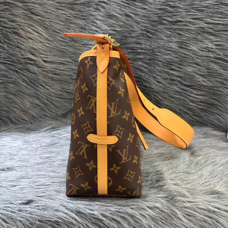LV M46203 CarryAll PM 原花老花字紋 肩背包 斜背包 子母包 購物包-4