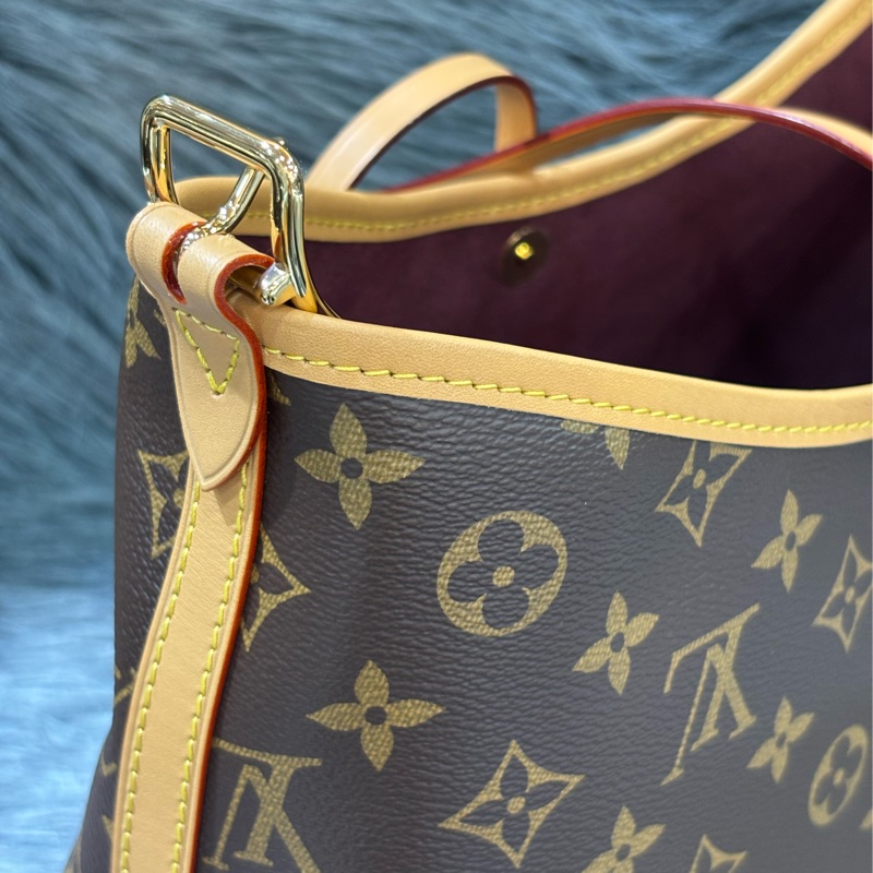 LV M46203 CarryAll PM 原花老花字紋 肩背包 斜背包 子母包 購物包-20