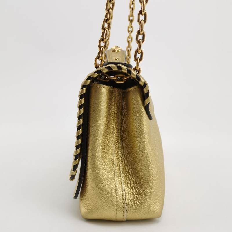 Louis Vuitton (LV) Very Chain 牛皮 純色 V字 標誌 鏈條包 單肩包-2