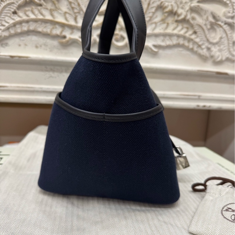 Hermes 爱马仕 蓝色拼黑色cargo 菜篮子18 U刻-2