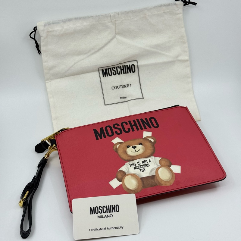 MOSCHINO 帆布 Bear Bear Clutch Bag-0