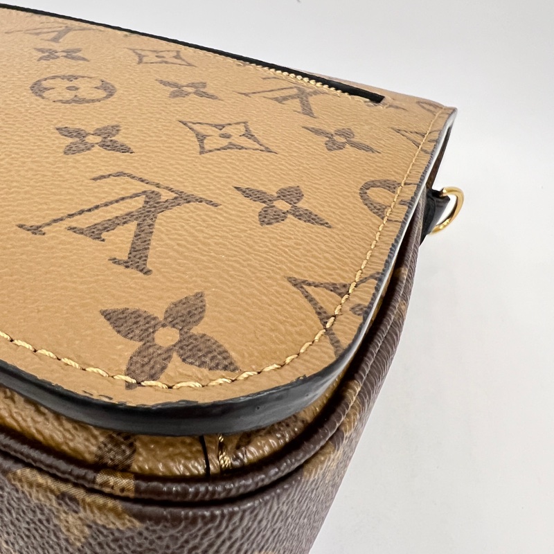 LV 雙色原花 pochette metis 手提斜背包-4