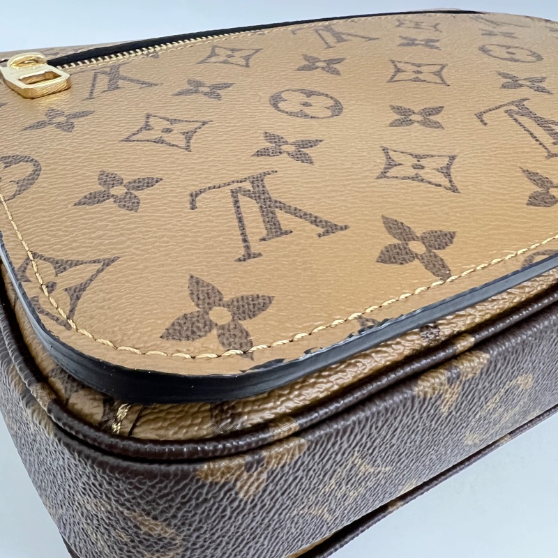 LV 雙色原花 pochette metis 手提斜背包-5