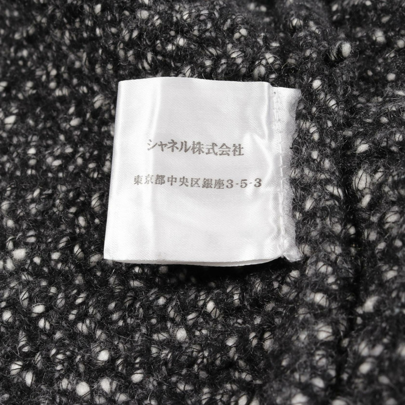 CHANEL COCO Mark 無色外套 - 羊絨 黑色 白色 二手 女士-3