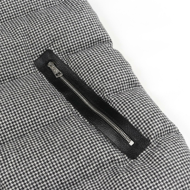 MONCLER HERNIAIRE 羽絨背心 羊毛 黑色 白色 二手 男款-8
