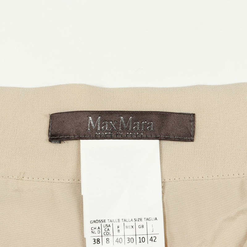 MAX MARA 褲子 聚酯纖維 米色 二手 女款 #I42-2
