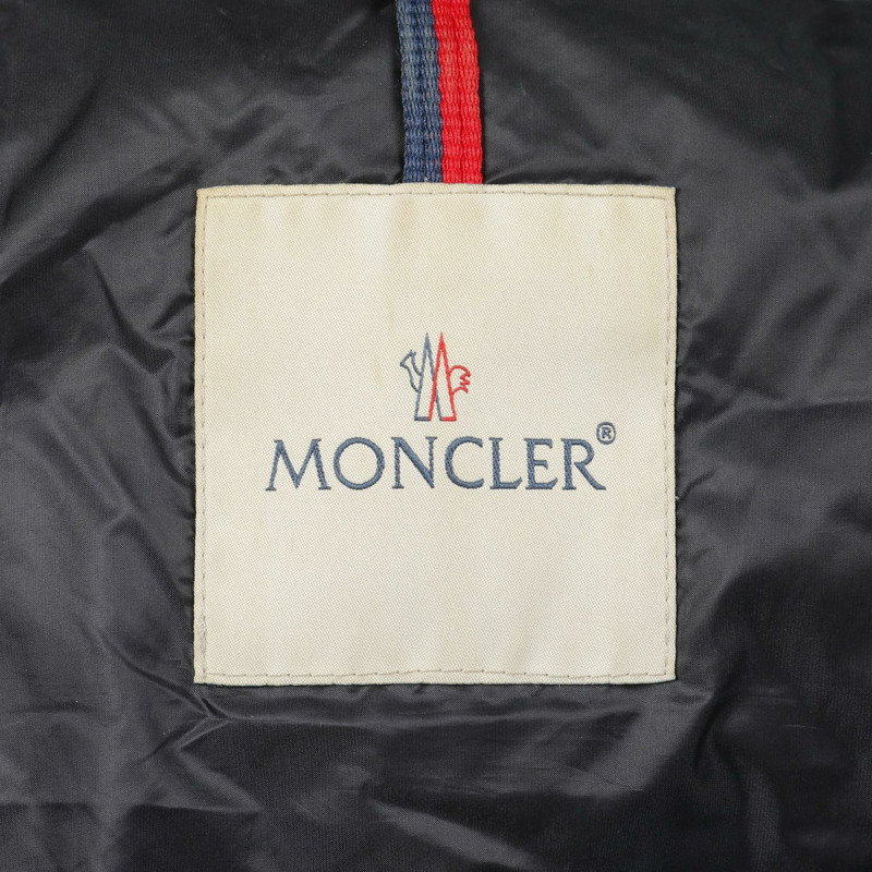 MONCLER HERMINE 羽絨外套 尼龍 海軍藍 二手 女款-2