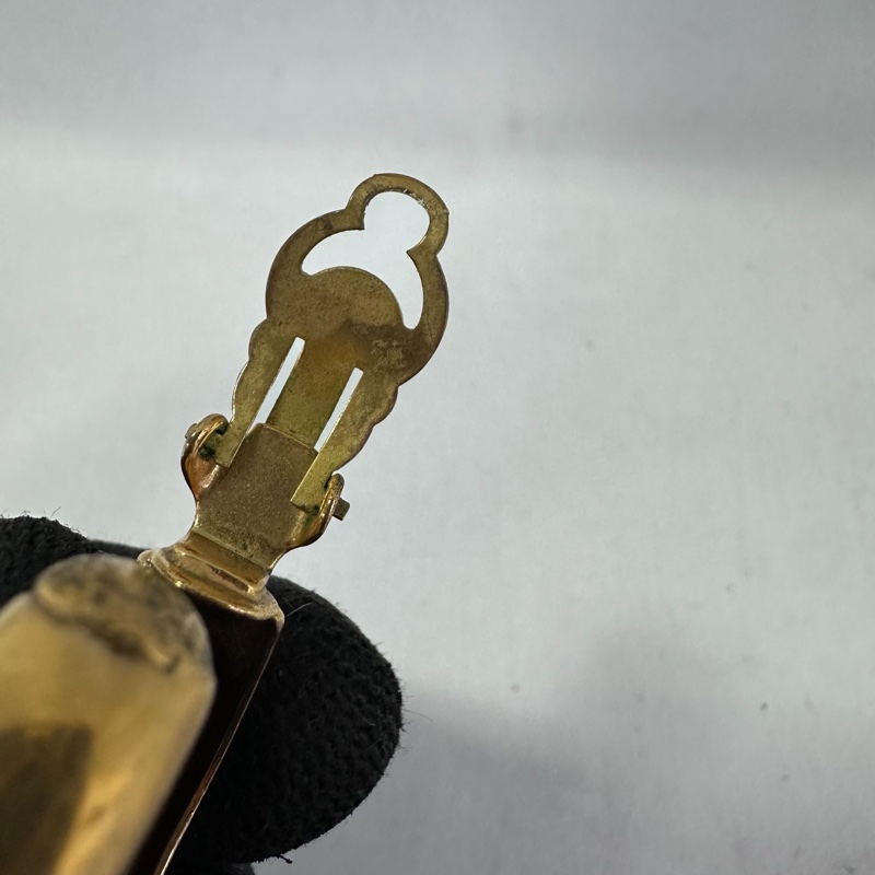 中古的 Chanel vintage 金環金圈 珍珠 耳夾 夾式耳環-11