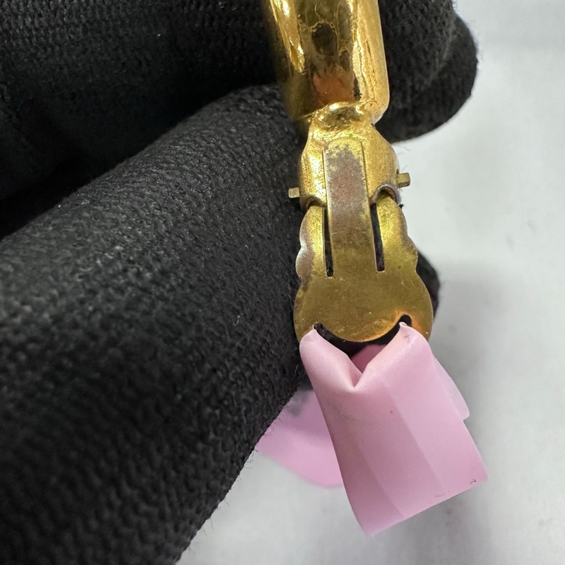 中古的 Chanel vintage 金環金圈 珍珠 耳夾 夾式耳環-12