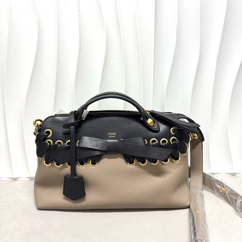 Fendi / 芬迪 By the way 波士頓 中號 牛皮 拼色 斜挎包-6