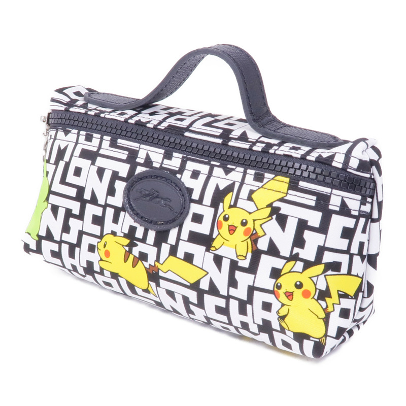 Longchamp 尼龍Pokemon Pouch銀扣手拿包-2