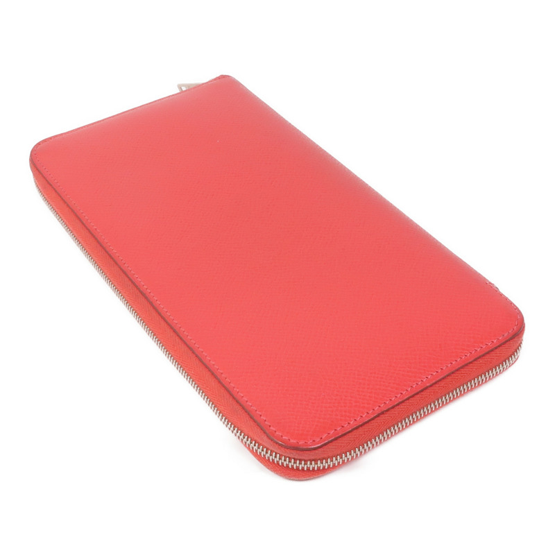 HERMES Epsom皮革Silk'In Long Wallet銀扣長錢包-3