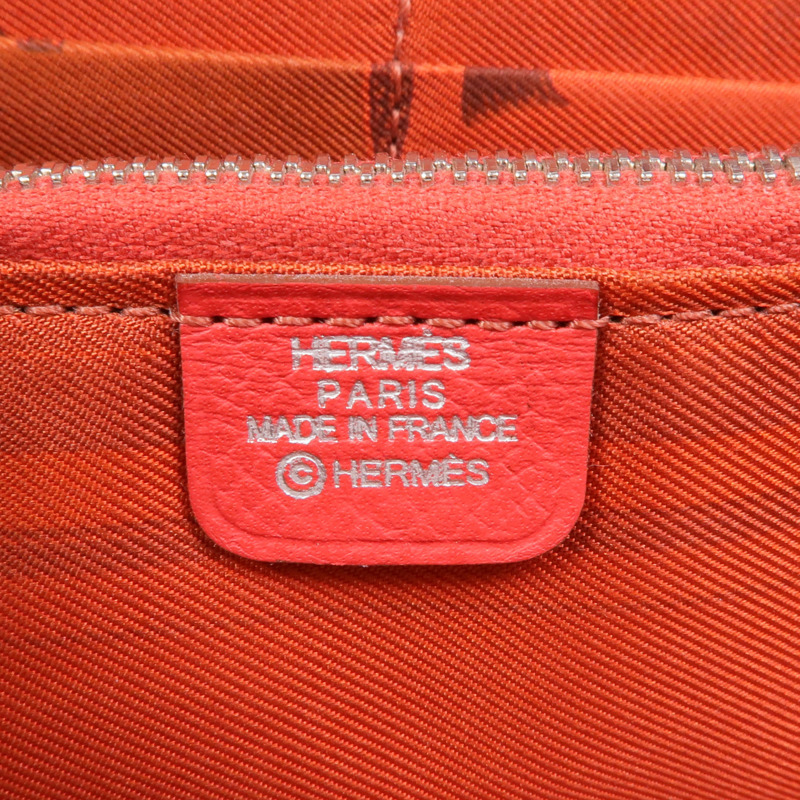 HERMES Epsom皮革Silk'In Long Wallet銀扣長錢包-6
