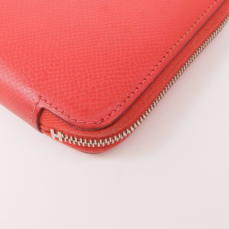 HERMES Epsom皮革Silk'In Long Wallet銀扣長錢包-10