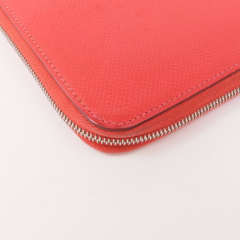 HERMES Epsom皮革Silk'In Long Wallet銀扣長錢包-12