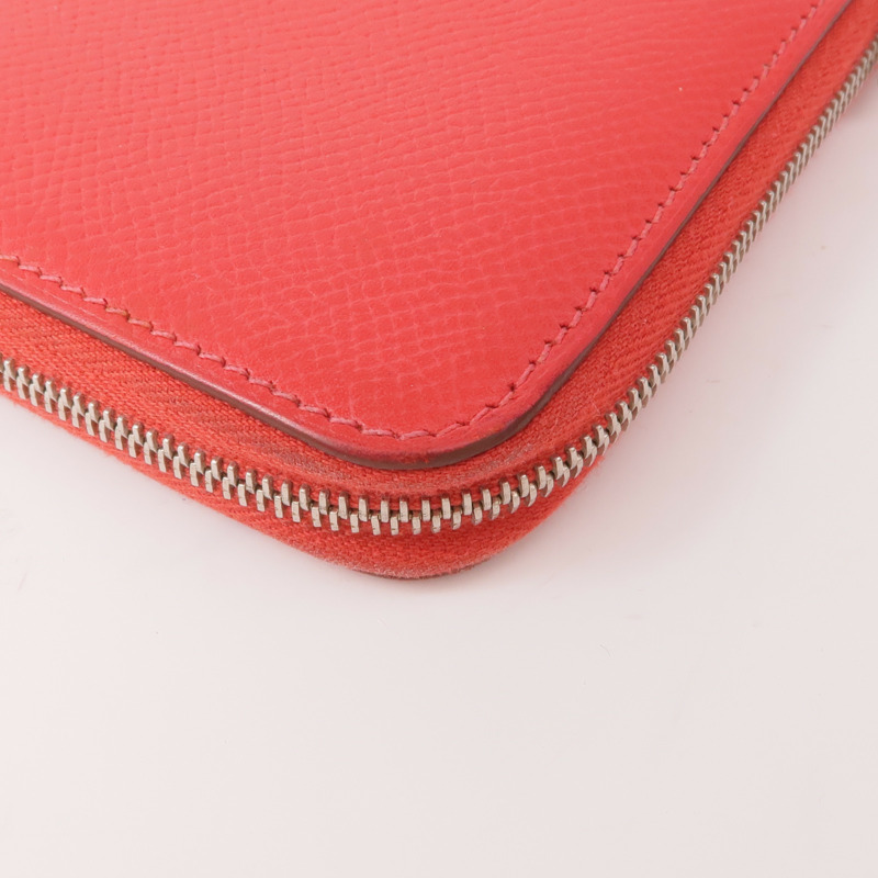 HERMES Epsom皮革Silk'In Long Wallet銀扣長錢包-13
