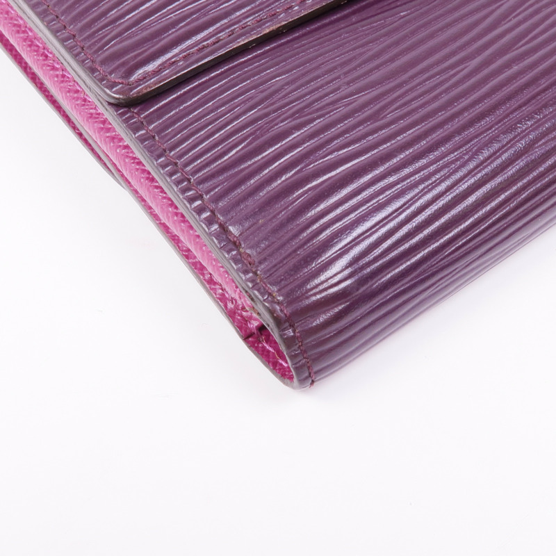 LOUIS VUITTON Epi Wallet銀扣錢包-12