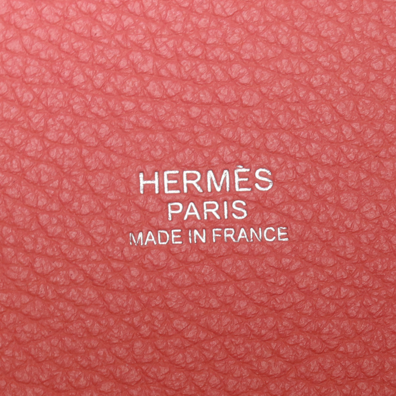 HERMES Clemence皮革Picotin PM銀扣手挽袋Rose Azalee-5